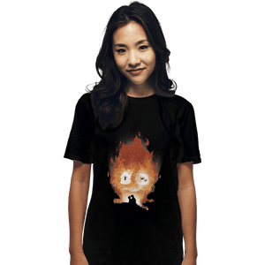 Shirts T-Shirts, Unisex / Small / Black Midnight Calcifer