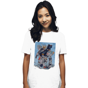 Secret_Shirts T-Shirts, Unisex / Small / White Nu Gundam Watercolor