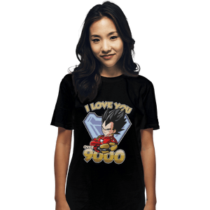 Shirts T-Shirts, Unisex / Small / Black I Love You Over 9000