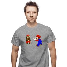 Load image into Gallery viewer, Shirts T-Shirts, Unisex / Small / Sports Grey Mario Spider-Meme
