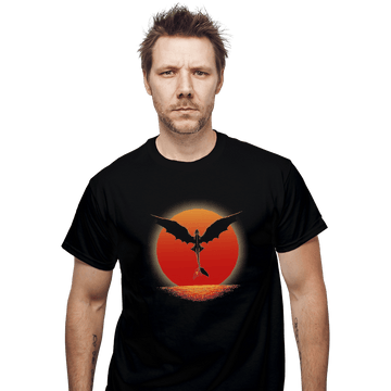 Shirts T-Shirts, Unisex / Small / Black Dragon on Sunset