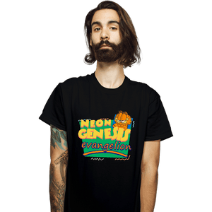 Secret_Shirts T-Shirts, Unisex / Small / Black Garfield Evangelion