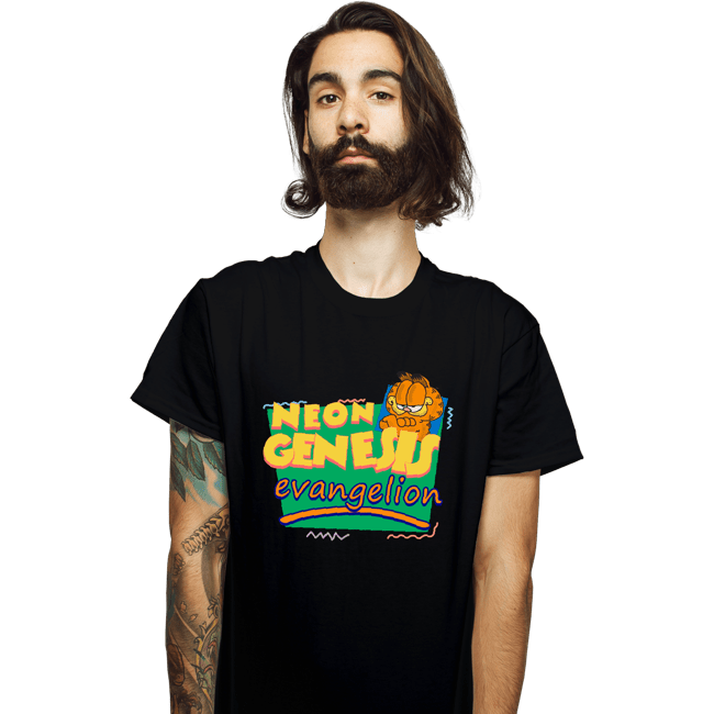 Secret_Shirts T-Shirts, Unisex / Small / Black Garfield Evangelion