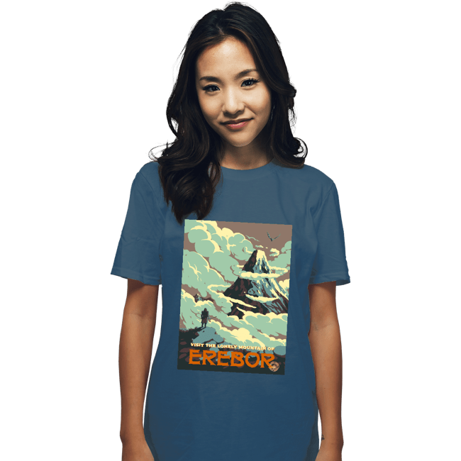 Shirts T-Shirts, Unisex / Small / Indigo Blue Visit Erebor