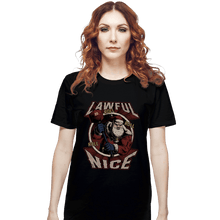 Load image into Gallery viewer, Shirts T-Shirts, Unisex / Small / Black Lawful Nice Santa
