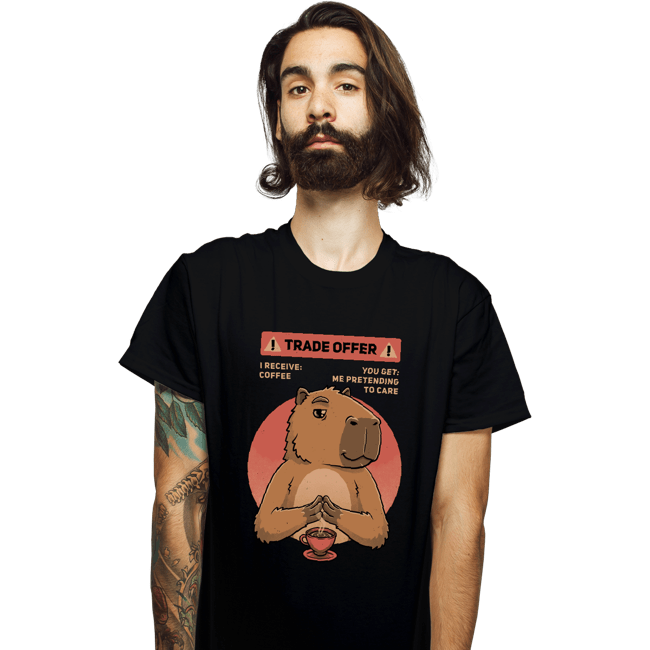 Secret_Shirts T-Shirts, Unisex / Small / Black Capybara Trade