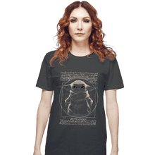 Load image into Gallery viewer, Shirts T-Shirts, Unisex / Small / Charcoal Vitruvian Baby Yoda
