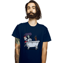Load image into Gallery viewer, Daily_Deal_Shirts T-Shirts, Unisex / Small / Navy Halloween Bathtub
