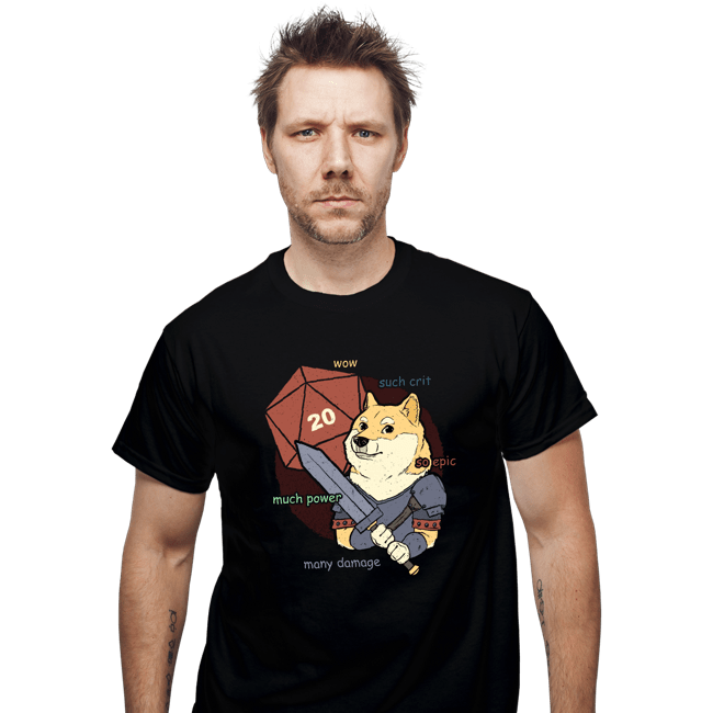 Secret_Shirts T-Shirts, Unisex / Small / Black D&D Doge Meme