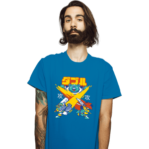 Shirts T-Shirts, Unisex / Small / Sapphire X-Slash