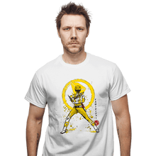 Load image into Gallery viewer, Shirts T-Shirts, Unisex / Small / White Yellow Ranger Sumi-e
