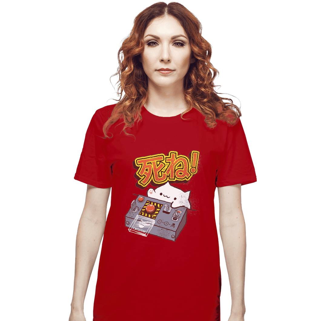 Shirts T-Shirts, Unisex / Small / Red Doomsday Cat