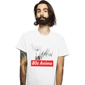 Shirts T-Shirts, Unisex / Small / White 80s Anime