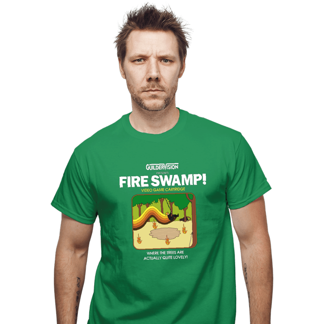 Last_Chance_Shirts T-Shirts, Unisex / Small / Irish Green Retro Fire Swamp