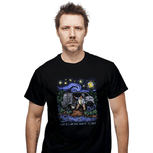 Secret_Shirts T-Shirts, Unisex / Small / Black Van Gogh By The River