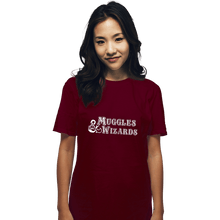 Load image into Gallery viewer, Secret_Shirts T-Shirts, Unisex / Small / Maroon Muggles And Wizards
