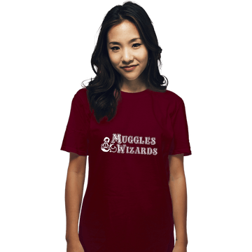 Secret_Shirts T-Shirts, Unisex / Small / Maroon Muggles And Wizards