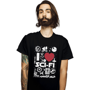 Shirts T-Shirts, Unisex / Small / Black I Love Sci-Fi