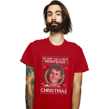 Load image into Gallery viewer, Shirts T-Shirts, Unisex / Small / Red Righteous Christmas
