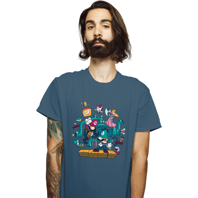 Daily_Deal_Shirts T-Shirts, Unisex / Small / Indigo Blue The Plumber Brothers