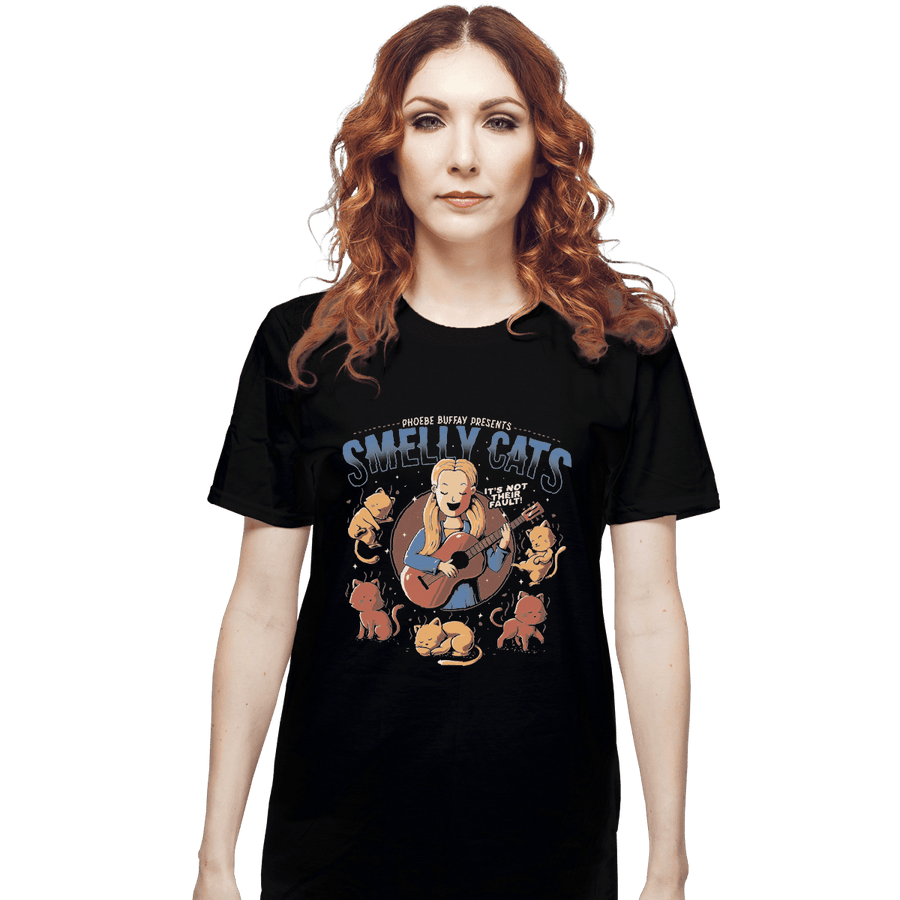 Shirts T-Shirts, Unisex / Small / Black Smelly Cats