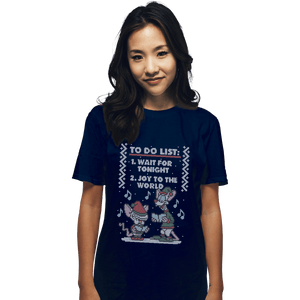 Shirts T-Shirts, Unisex / Small / Navy Christmas List