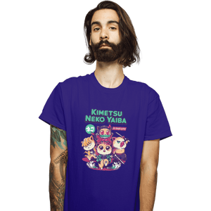 Shirts T-Shirts, Unisex / Small / Violet Kimetsu Neko Yaiba