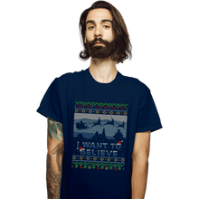 Load image into Gallery viewer, Daily_Deal_Shirts T-Shirts, Unisex / Small / Navy Believe In Xmas
