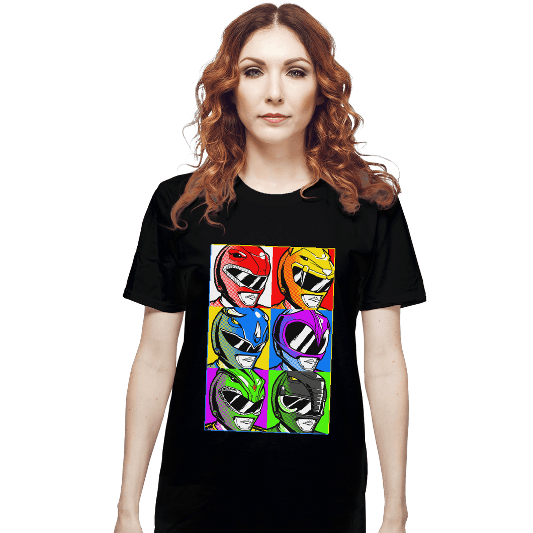 Shirts T-Shirts, Unisex / Small / Black Pop Art Power Rangers