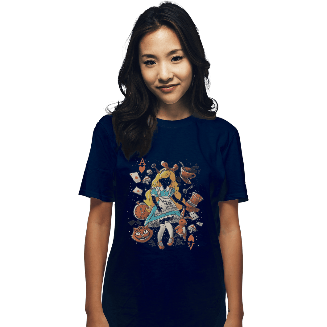 Shirts T-Shirts, Unisex / Small / Navy Wonderland Girl