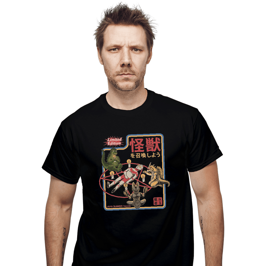 Shirts T-Shirts, Unisex / Small / Black Let's Summon Kaiju