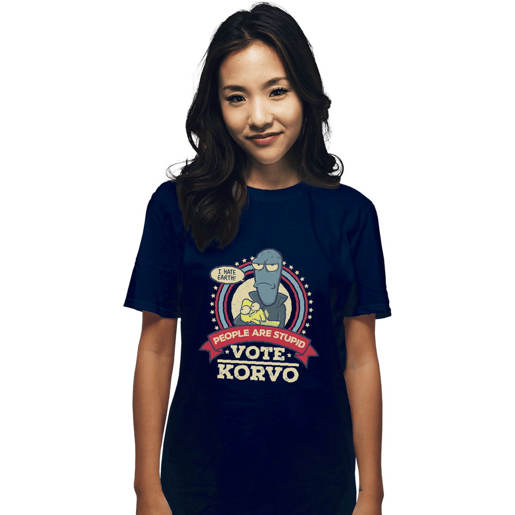 Shirts T-Shirts, Unisex / Small / Navy Vote Korvo