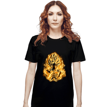 Shirts T-Shirts, Unisex / Small / Black Golden Saiyan Rose