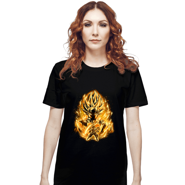 Shirts T-Shirts, Unisex / Small / Black Golden Saiyan Rose