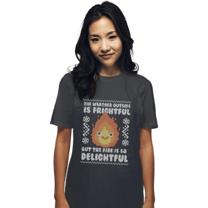 Shirts T-Shirts, Unisex / Small / Charcoal Delightful Fire