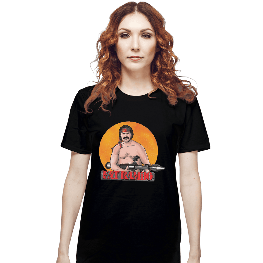 Shirts T-Shirts, Unisex / Small / Black Fat Rambo