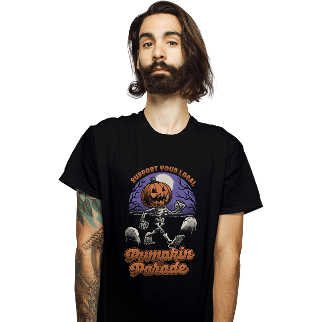 Shirts T-Shirts, Unisex / Small / Black Halloween Pumpkin Parade