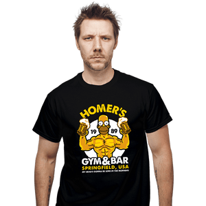 Shirts T-Shirts, Unisex / Small / Black Homer's Gym