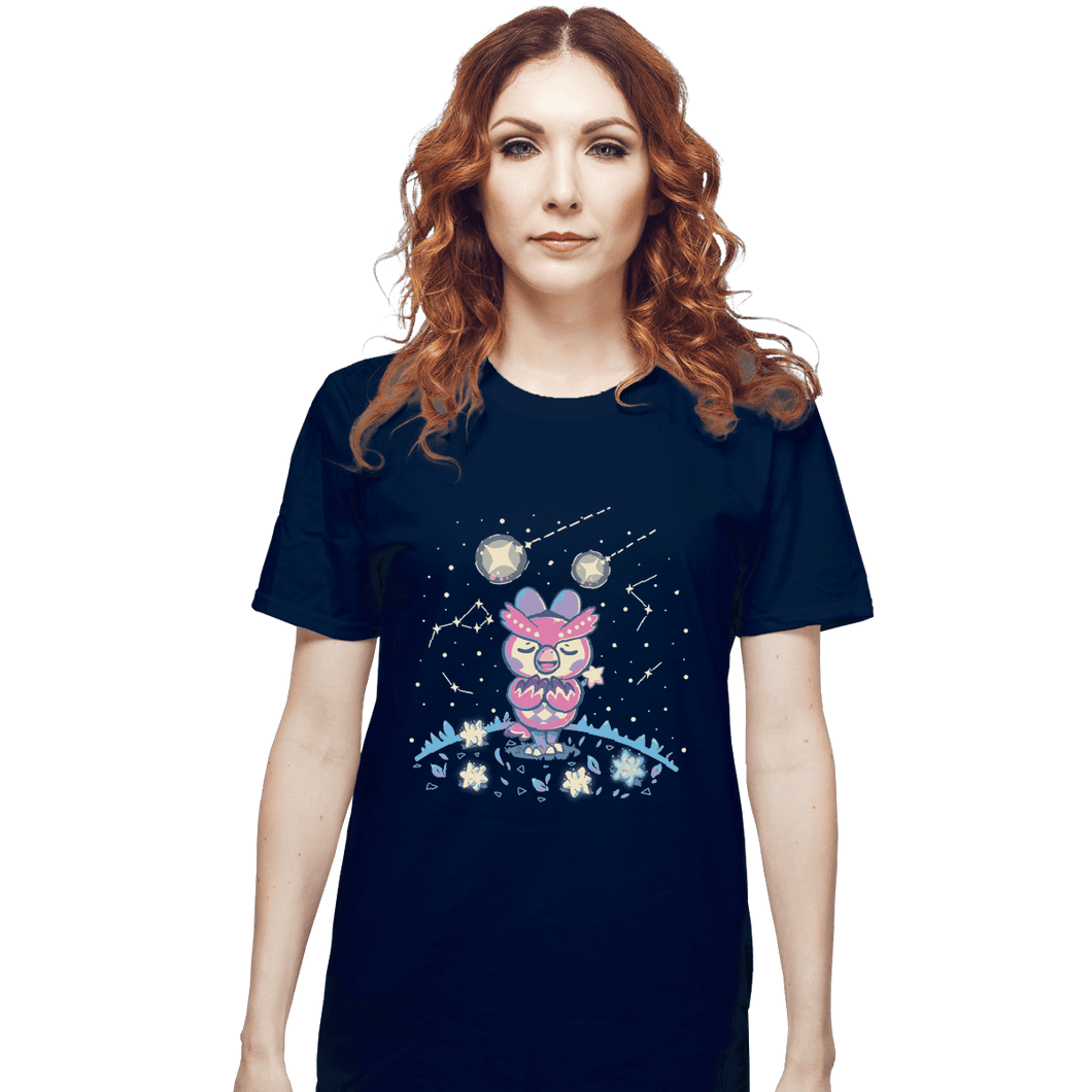 Shirts T-Shirts, Unisex / Small / Navy Starry Owl