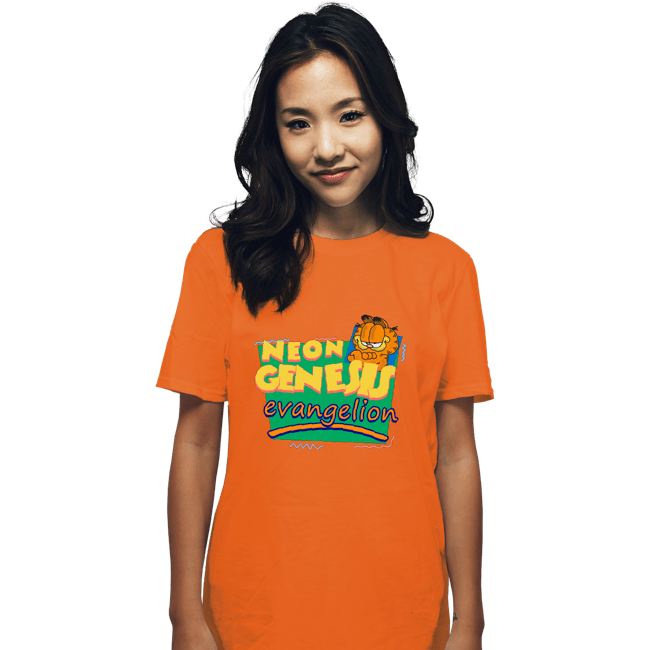 Shirts T-Shirts, Unisex / Small / Orange Neon Garfield Evangelion Orange