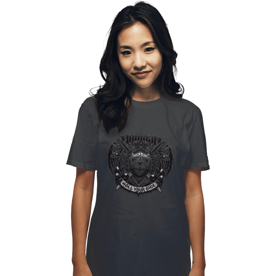 Shirts T-Shirts, Unisex / Small / Charcoal Roll Your Dice