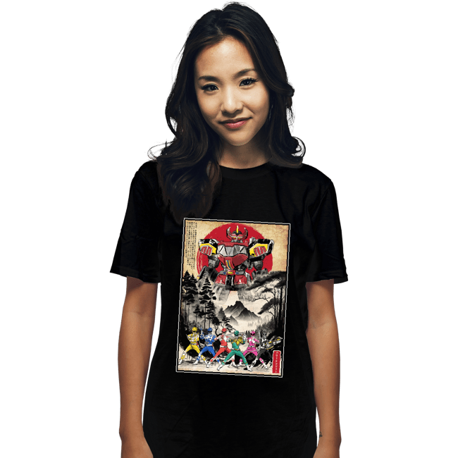 Daily_Deal_Shirts T-Shirts, Unisex / Small / Black Rangers In Japan Woodblock