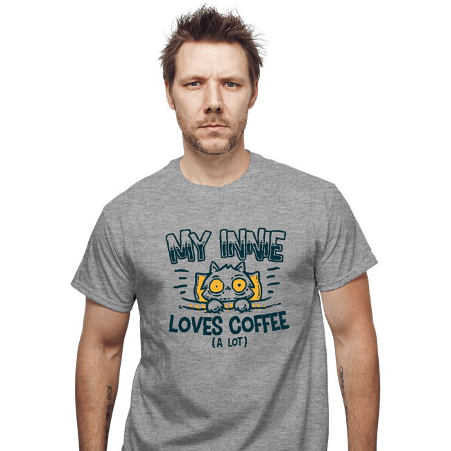 Daily_Deal_Shirts T-Shirts, Unisex / Small / Sports Grey Innie Loves Coffee