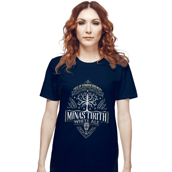 Shirts T-Shirts, Unisex / Small / Navy Minas Tirith White Ale