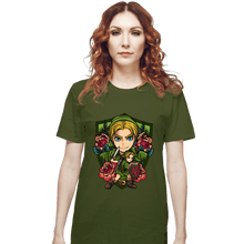 Load image into Gallery viewer, Secret_Shirts T-Shirts, Unisex / Small / Military Green Link Crest
