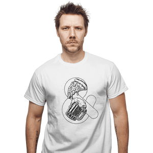 Shirts T-Shirts, Unisex / Small / White Pizza and Beer
