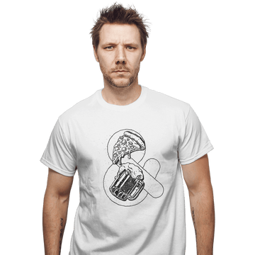 Shirts T-Shirts, Unisex / Small / White Pizza and Beer