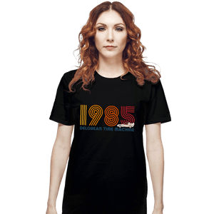 Shirts T-Shirts, Unisex / Small / Black 1985 DeLorean Time Machine