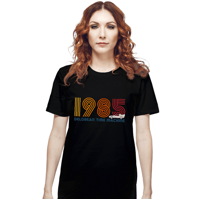 Shirts T-Shirts, Unisex / Small / Black 1985 DeLorean Time Machine
