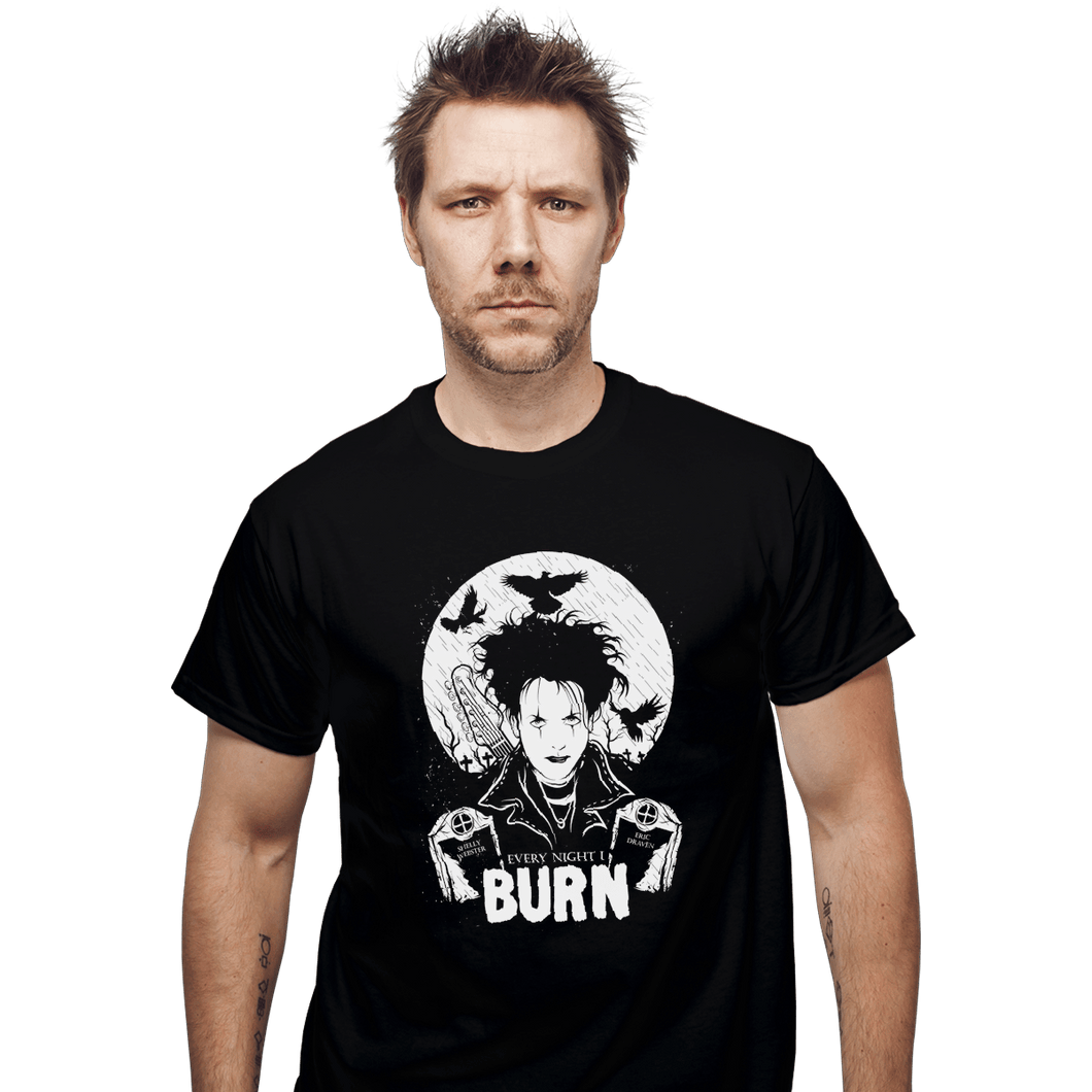 Shirts T-Shirts, Unisex / Small / Black Burn